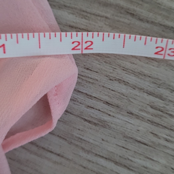 NWT! Byinns Sleeveless, High-Waisted Tiered Ruffle Pink Mini Dress Small - Picture 10 of 11